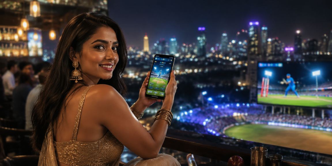 Cricket betting scene with Indian players